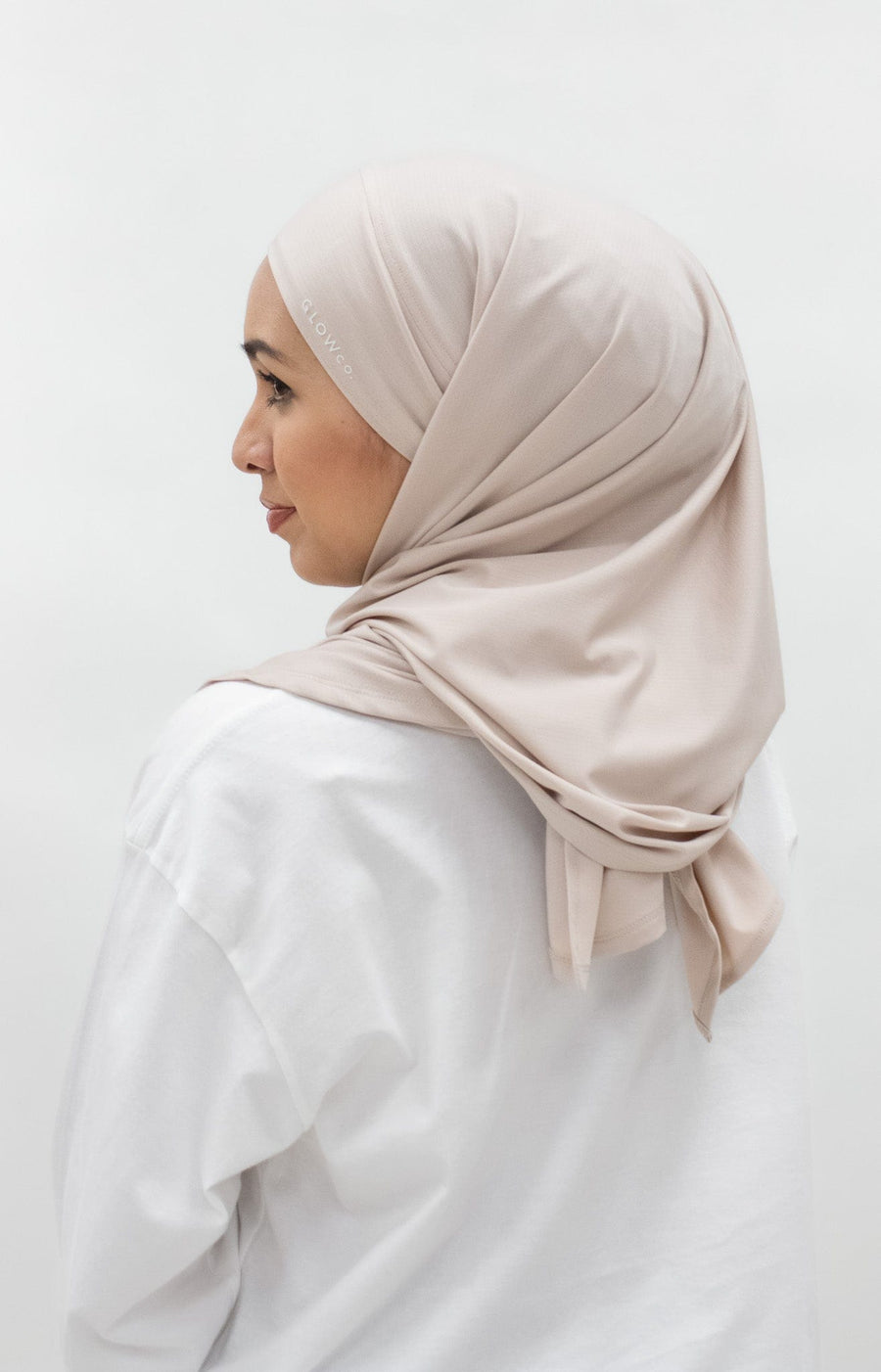 Sports Hijabs GLOWco Exclusive Tie Back MAXI Shawl in Barely Blush