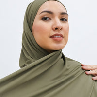 Sports Hijabs GLOWco Exclusive Tie Back MAXI Shawl in Burnt Olive