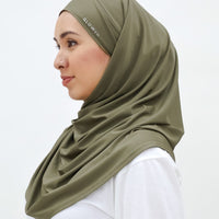 Sports Hijabs GLOWco Exclusive Tie Back MAXI Shawl in Burnt Olive