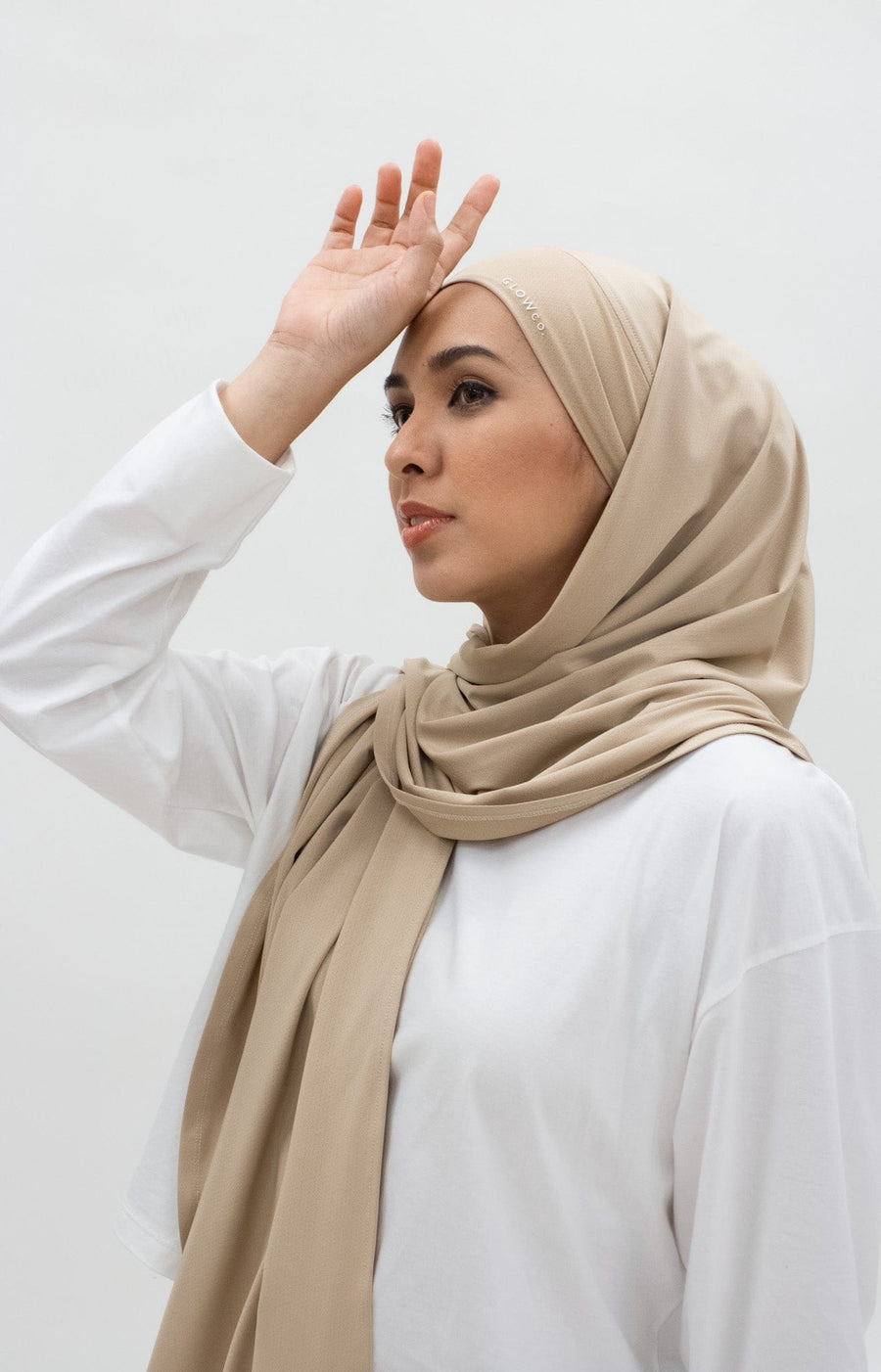 Sports Hijabs GLOWco Exclusive Tie Back MAXI Shawl in Cuban Sand