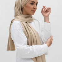 Sports Hijabs GLOWco Exclusive Tie Back MAXI Shawl in Cuban Sand