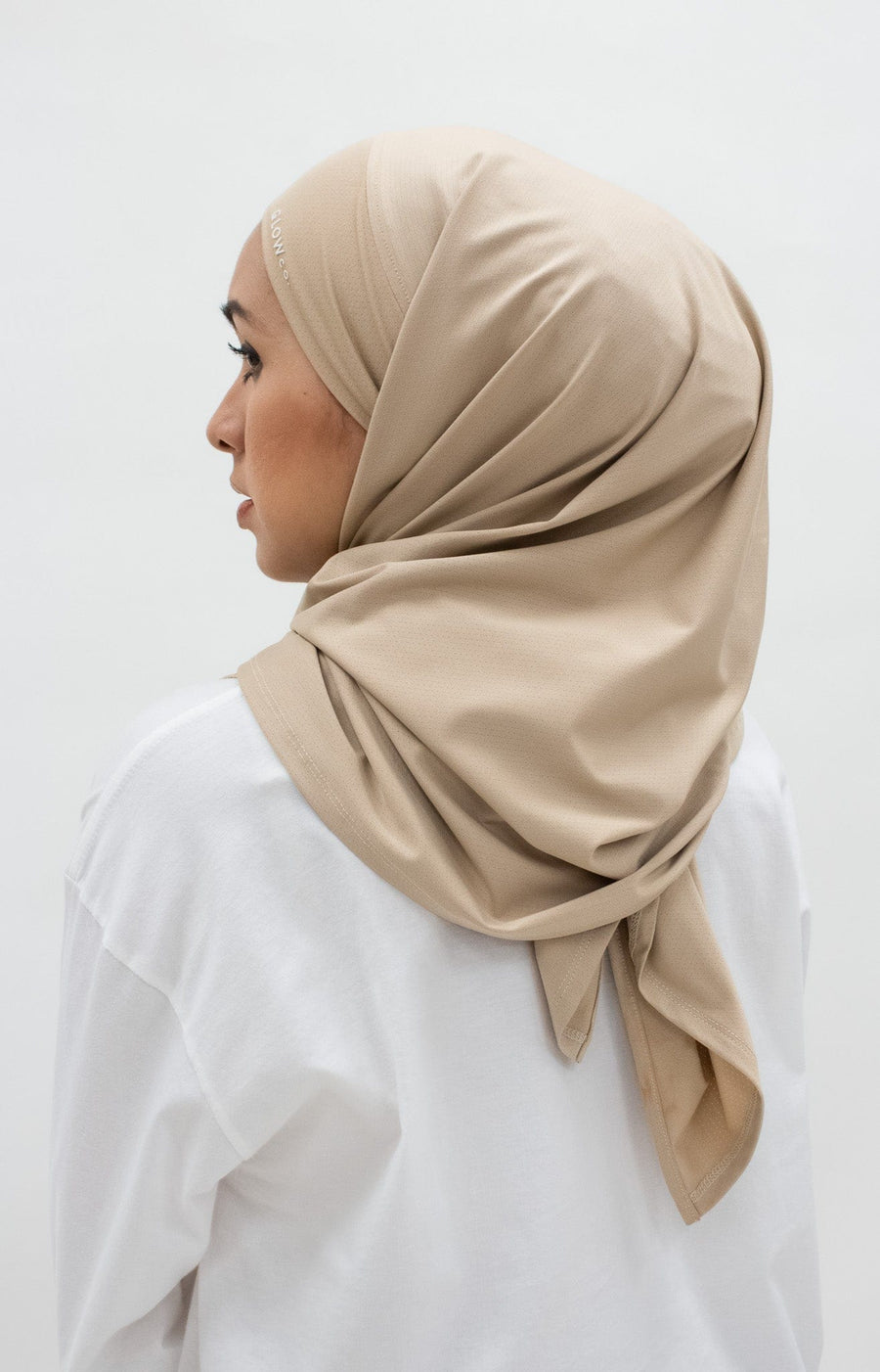 Sports Hijabs GLOWco Exclusive Tie Back MAXI Shawl in Cuban Sand