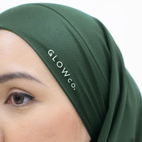 Sports Hijabs GLOWco Exclusive Tie Back MAXI Shawl in Deep Forest