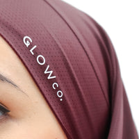 Sports Hijabs GLOWco Exclusive Tie Back MAXI Shawl in Deep Red