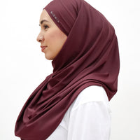 Sports Hijabs GLOWco Exclusive Tie Back MAXI Shawl in Deep Red