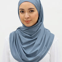 Sports Hijabs GLOWco Exclusive Tie Back MAXI Shawl in Misty Blue
