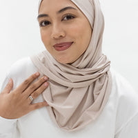 Sports Hijabs GLOWco Exclusive Tie Back Regular Shawl in Barely Blush