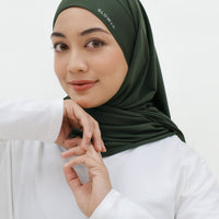 Sports Hijabs GLOWco Exclusive Tie Back Regular Shawl in Deep Forest
