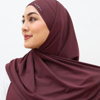 Sports Hijabs GLOWco Exclusive Tie Back Regular Shawl in Deep Red