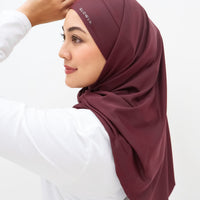 Sports Hijabs GLOWco Exclusive Tie Back Regular Shawl in Deep Red