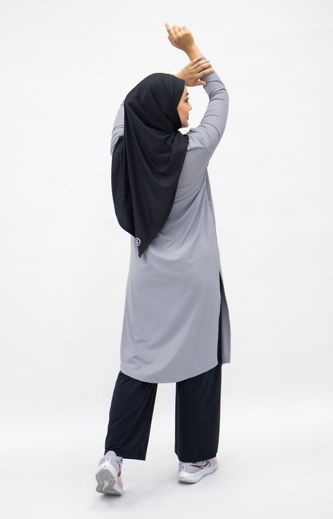 Tops GLOWco Exclusive Ultra Light Active Long Tunic in Dusty Blue