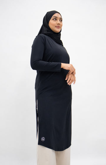 Tops GLOWco Exclusive Ultra Light Active Long Tunic in Kohl
