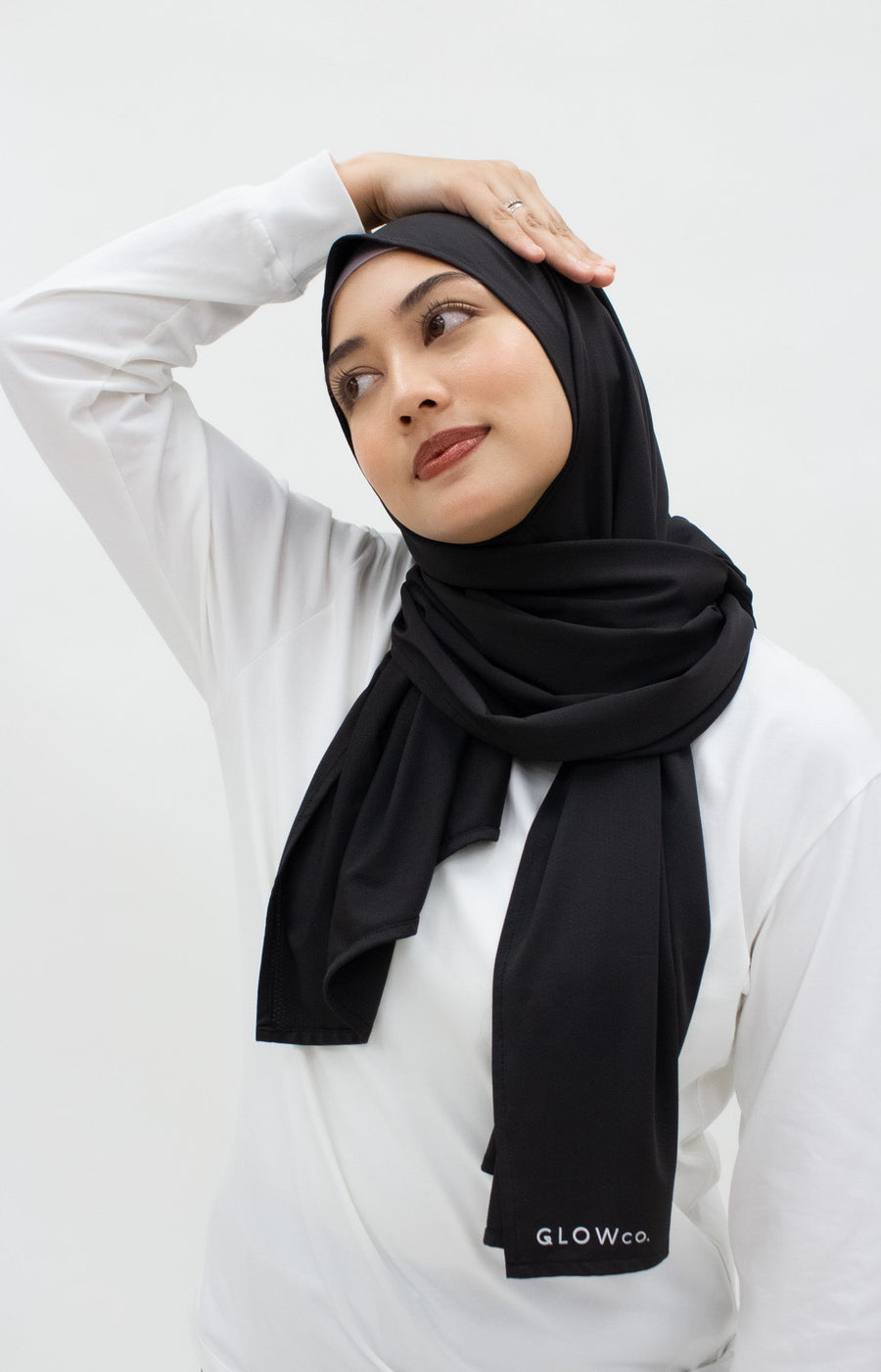 Sports Hijabs GLOWco Exclusive Wrap Shawl in Black