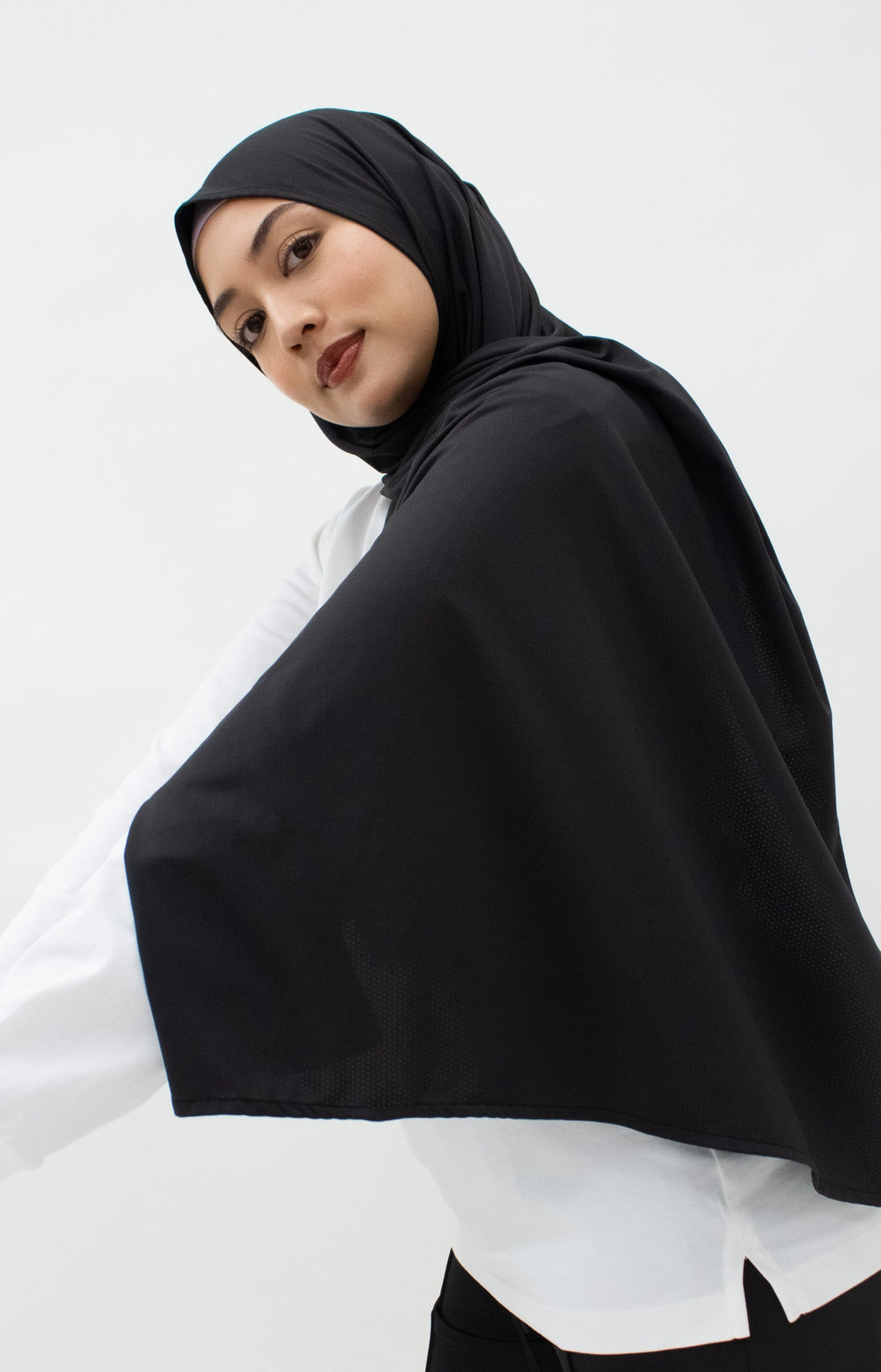 Sports Hijabs GLOWco Exclusive Wrap Shawl in Black