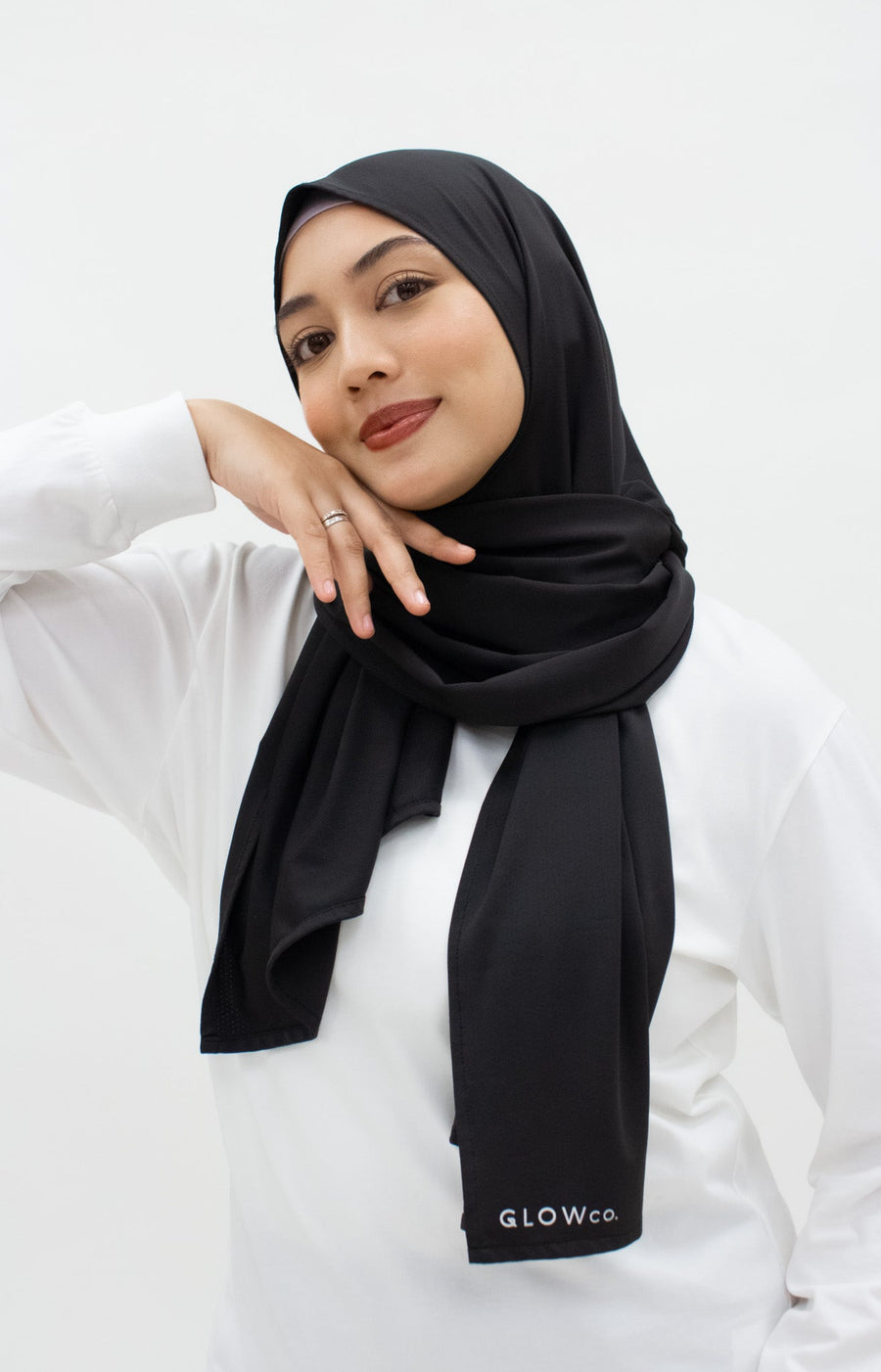 Sports Hijabs GLOWco Exclusive Wrap Shawl in Black