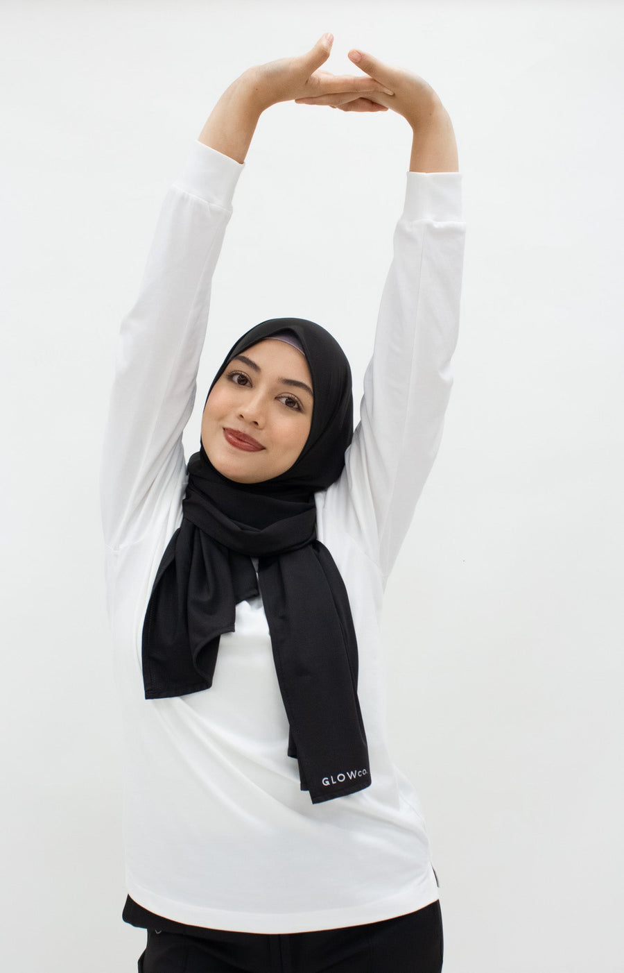 Sports Hijabs GLOWco Exclusive Wrap Shawl in Black