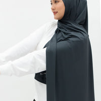 Sports Hijabs GLOWco Exclusive Wrap Shawl in Charcoal Grey