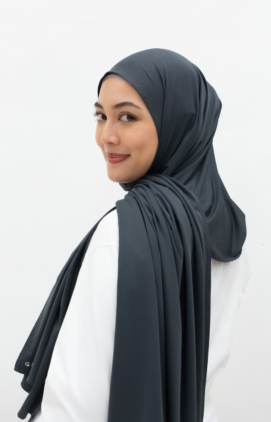 Sports Hijabs GLOWco Exclusive Wrap Shawl in Charcoal Grey