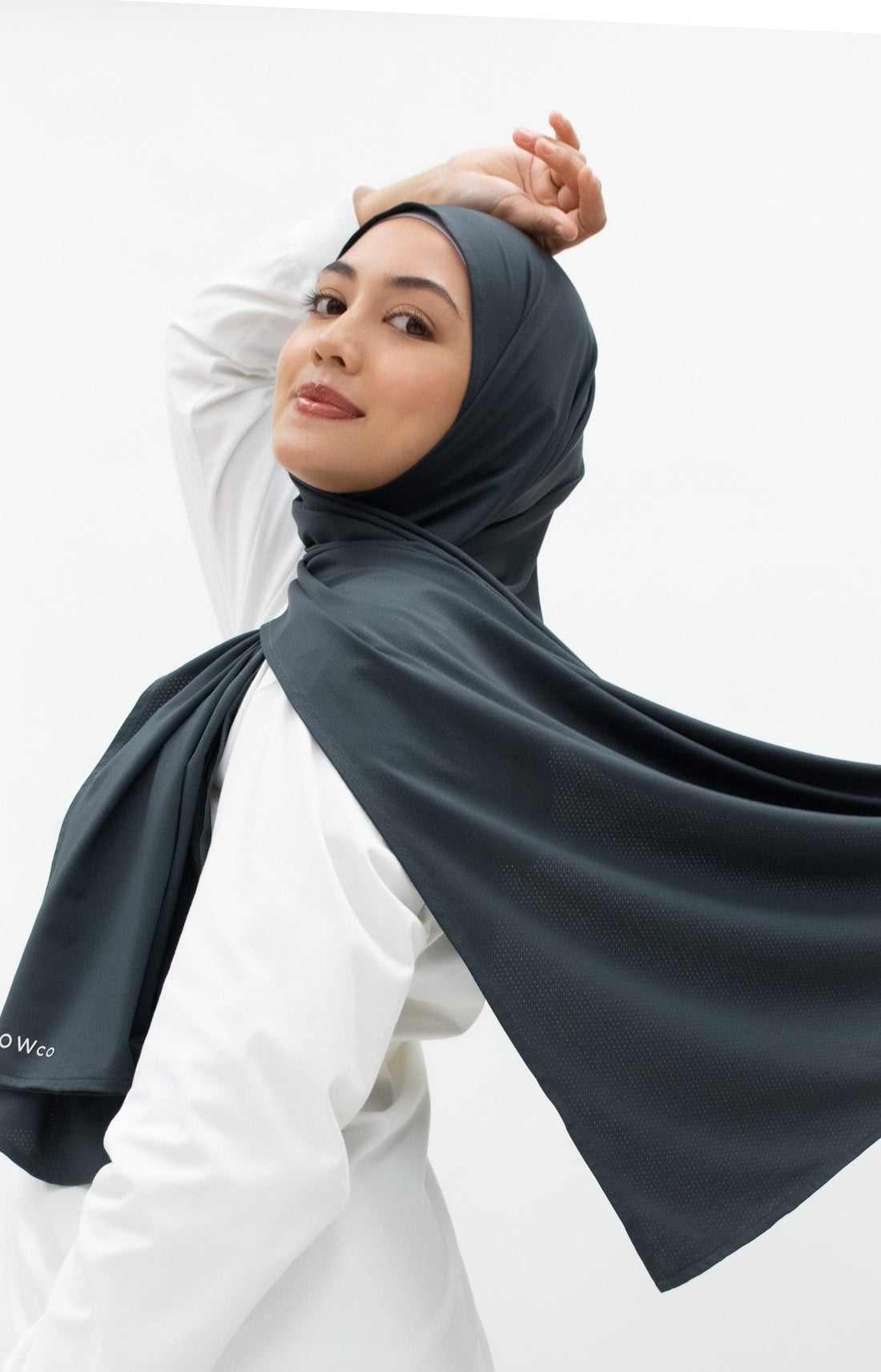 Sports Hijabs GLOWco Exclusive Wrap Shawl in Charcoal Grey
