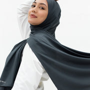 Sports Hijabs GLOWco Exclusive Wrap Shawl in Charcoal Grey