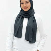 Sports Hijabs GLOWco Exclusive Wrap Shawl in Charcoal Grey