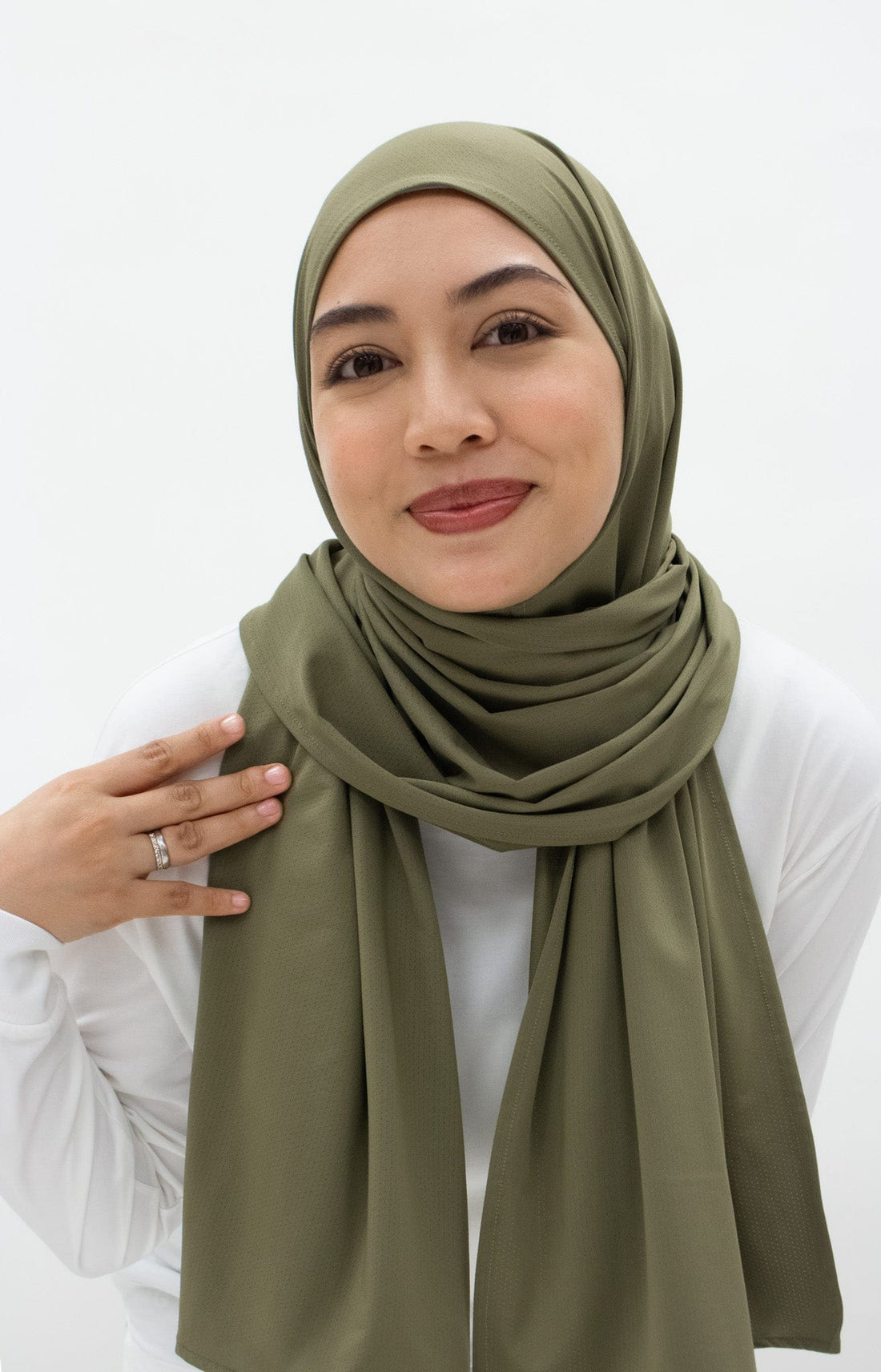 Sports Hijabs GLOWco Exclusive Wrap Shawl in Pale Olive