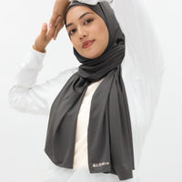 Sports Hijabs GLOWco Exclusive Wrap Shawl in Smoke Grey