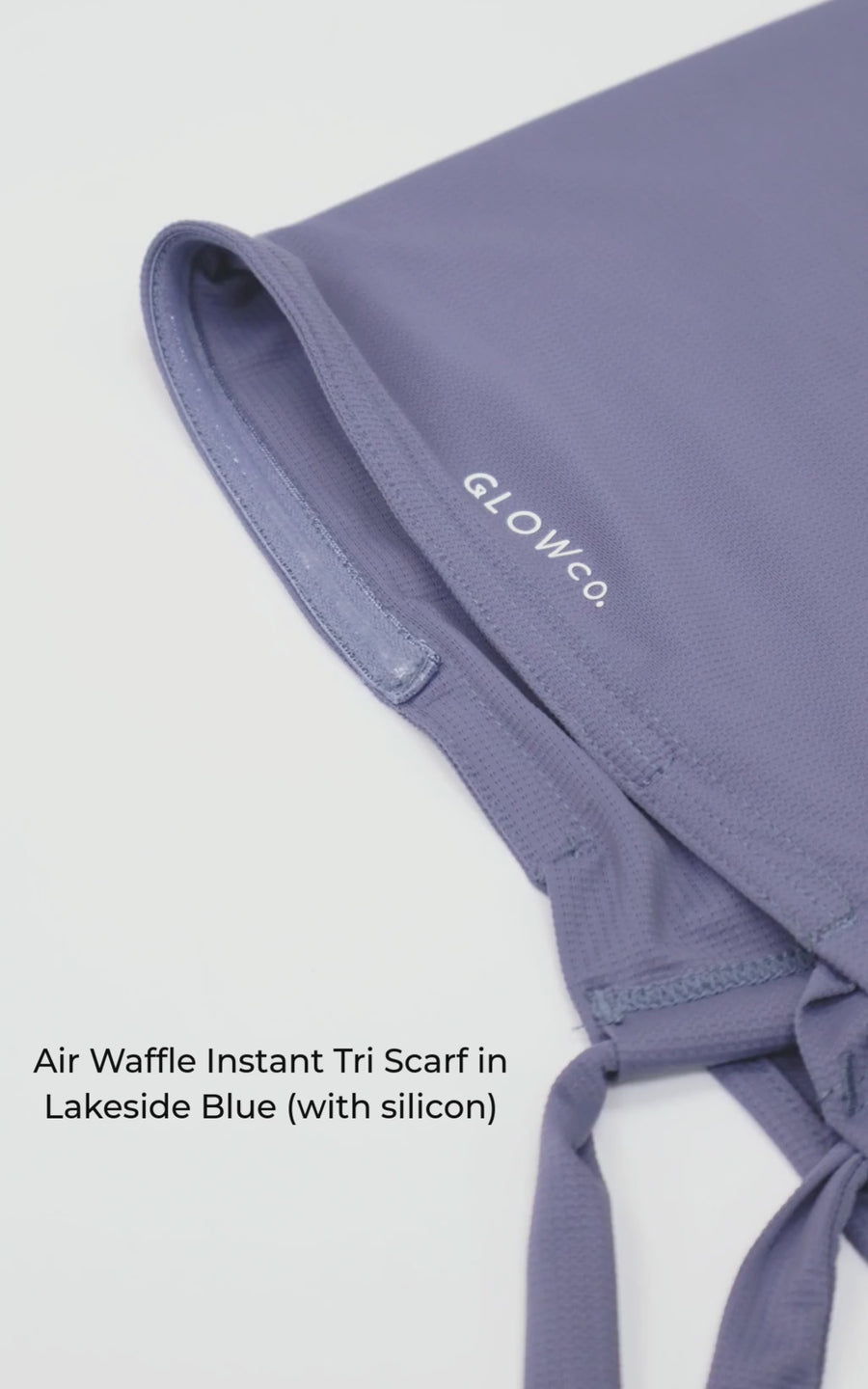 Air Waffle Instant Tri Scarf (With Inner) in Lakeside Blue