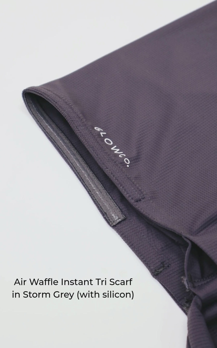 Air Waffle Instant Tri Scarf (With Inner) in Storm Grey