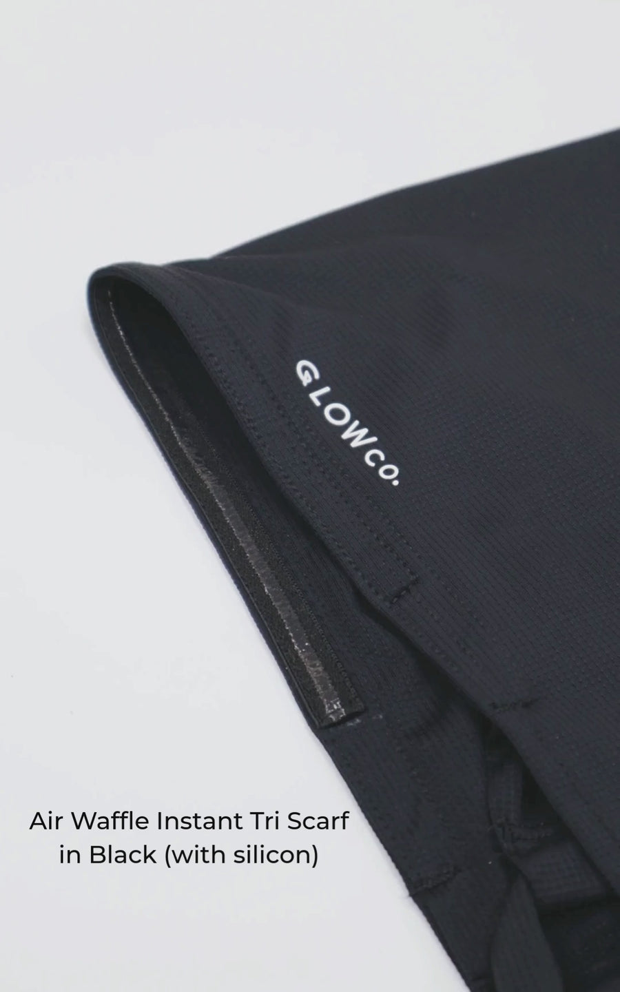 Air Waffle Instant Tri Scarf (With Inner) in Black