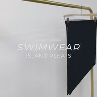 Island Pleats Swimwear in Wine Red