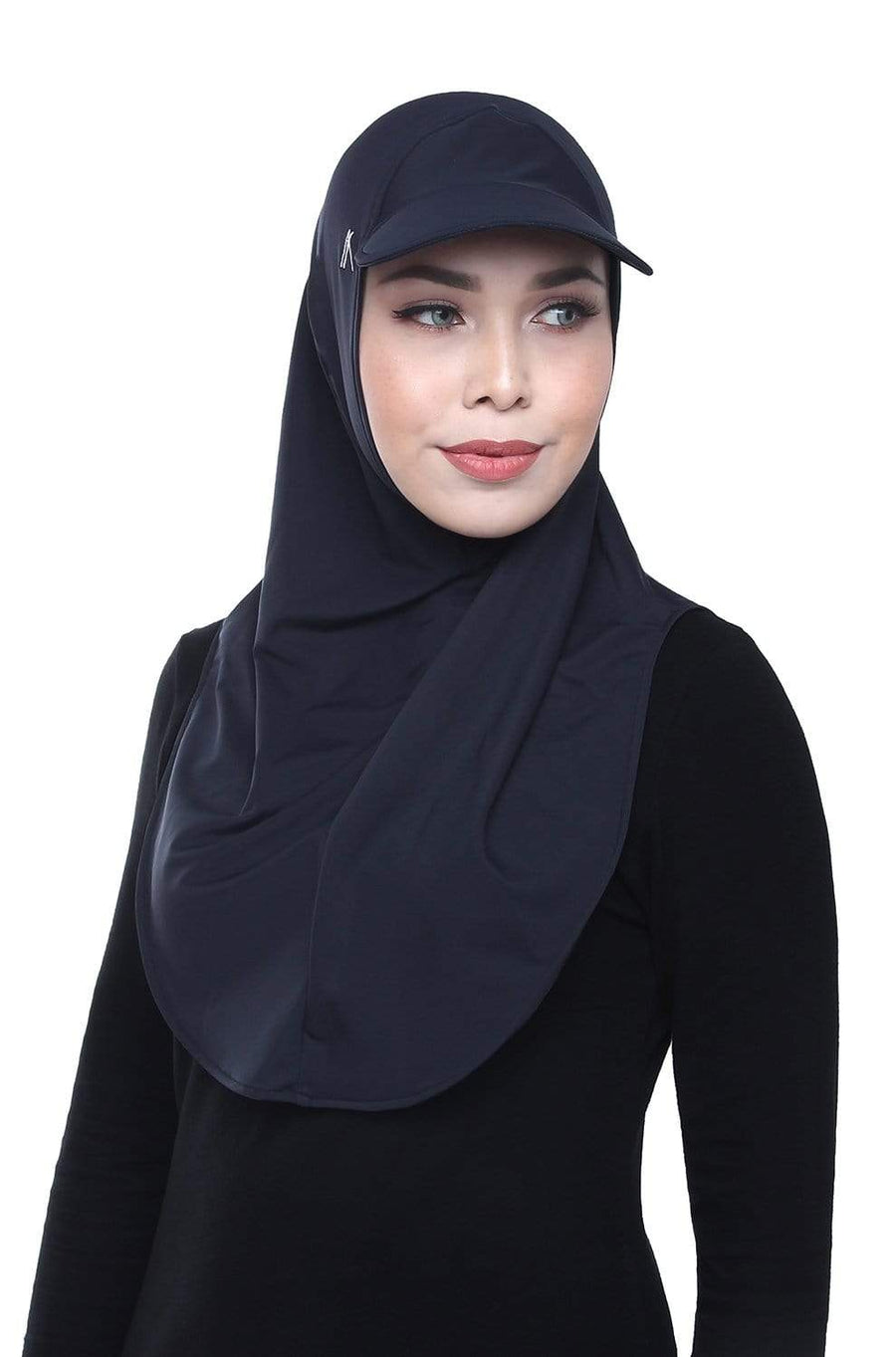Sports Hijabs Adlina Anis Aqua Sol Ninja Cap in Black