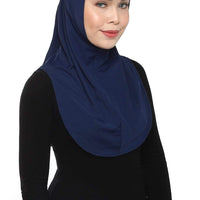 Sports Hijabs Adlina Anis Aqua Sol Ninja Cap in Navy