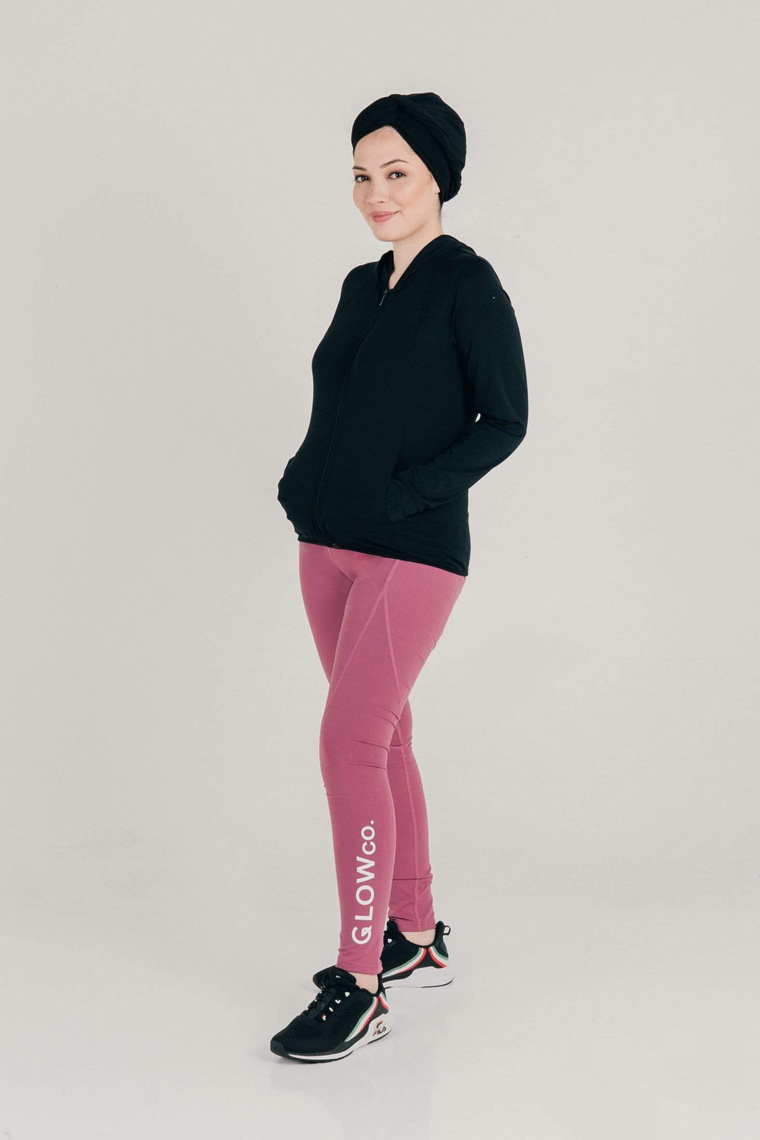 Bottoms GLOWco Exclusive GlowBasic Tights in Pink