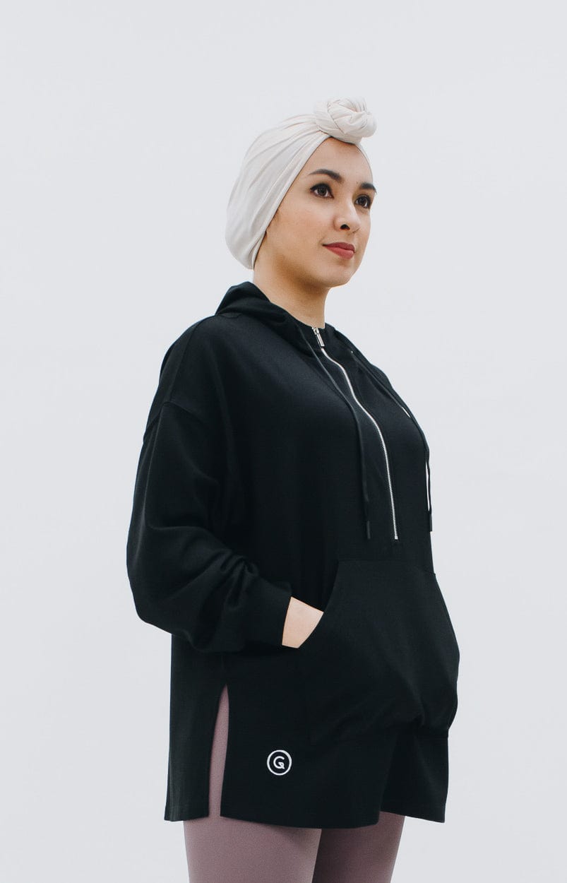 Outerwear GLOWco Exclusive Oversized Hoodie in Black