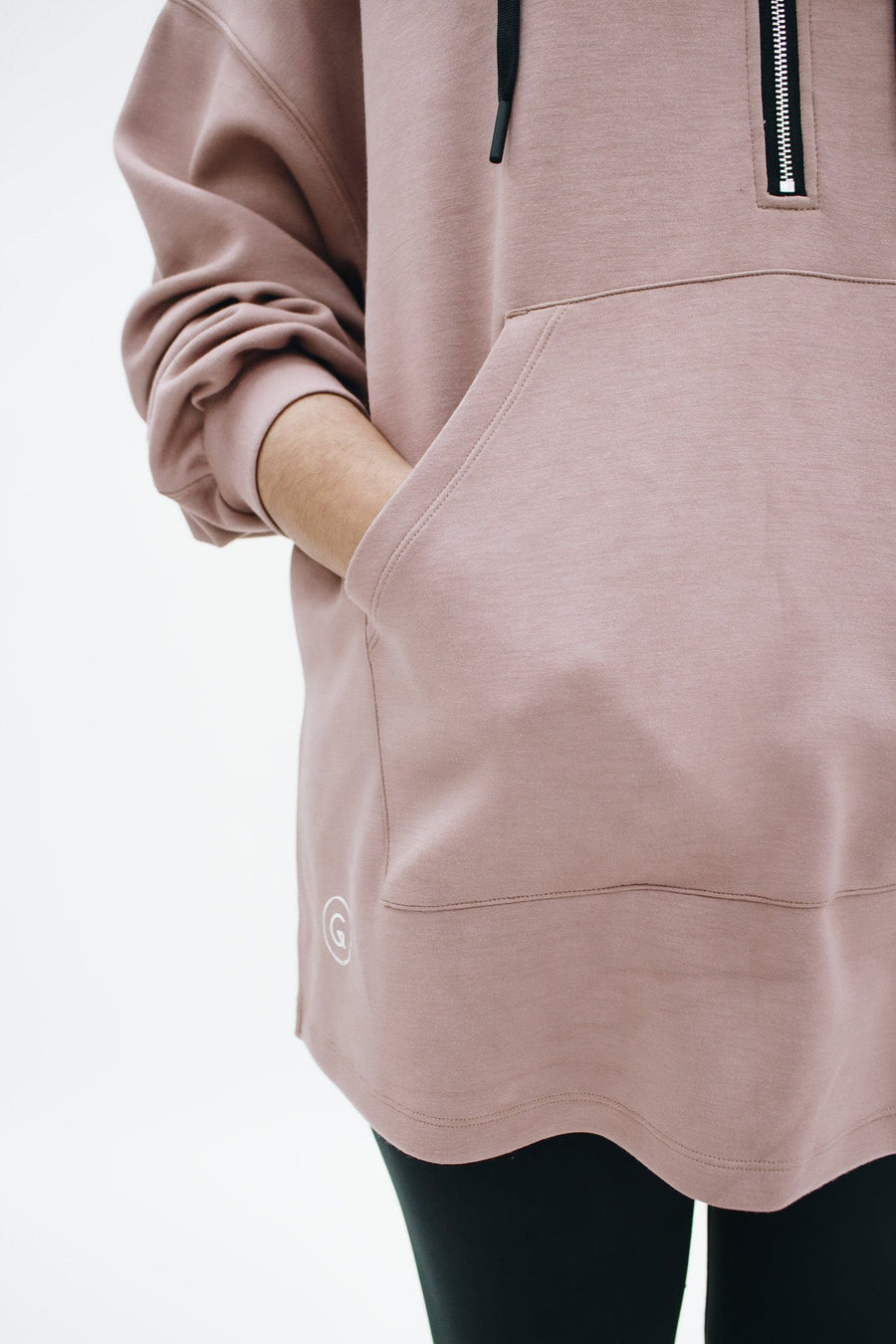 Tops GLOWco Exclusive Oversized Hoodie in Rosy Brown