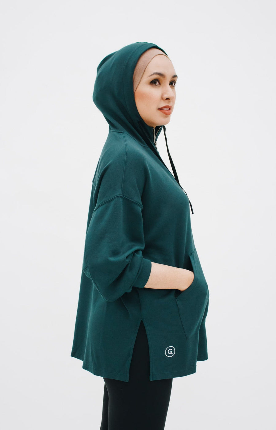 Tops GLOWco Exclusive Oversized Hoodie in Teal