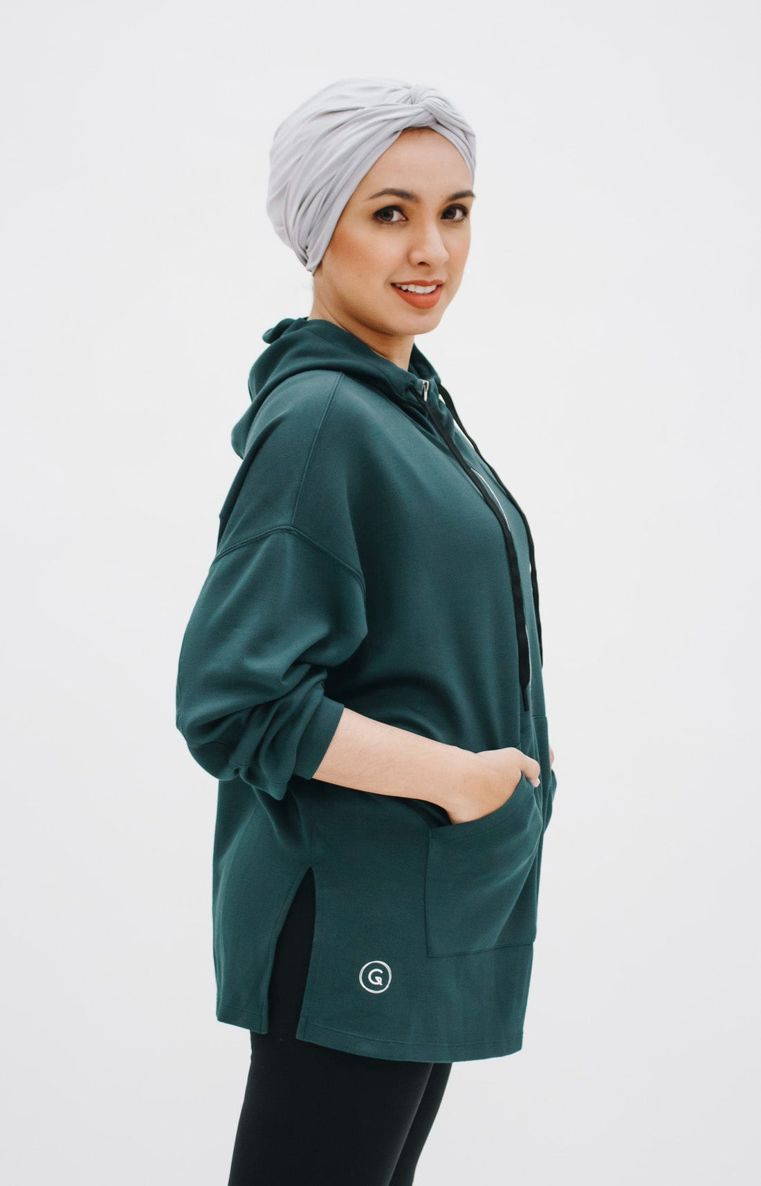 Tops GLOWco Exclusive Oversized Hoodie in Teal