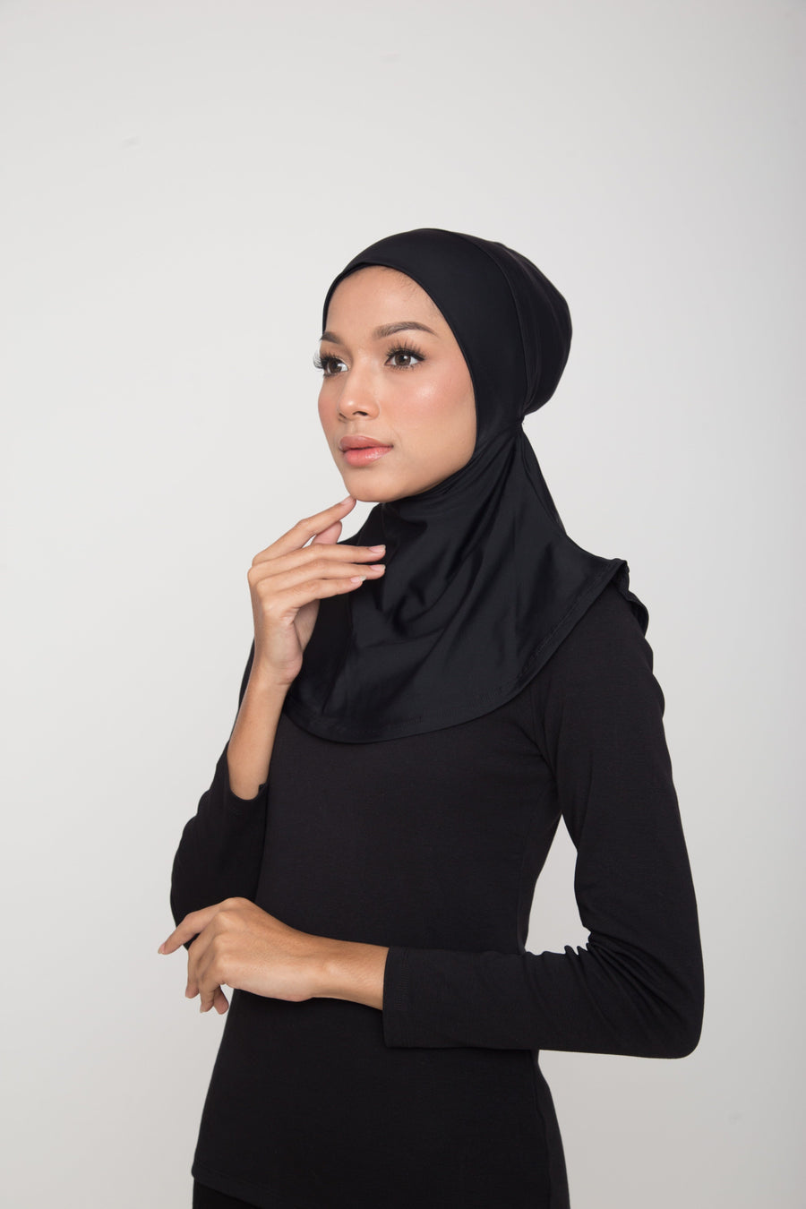 Swim Matsalleh Design Swim Hijab in Black