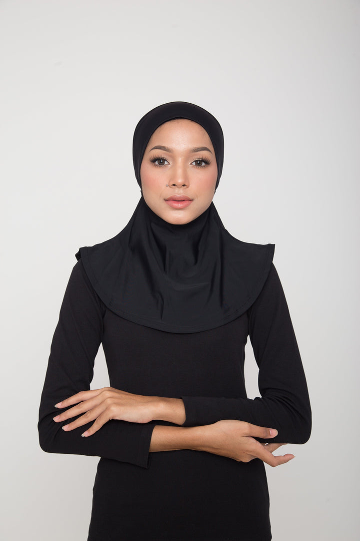 Swim Matsalleh Design Swim Hijab in Black