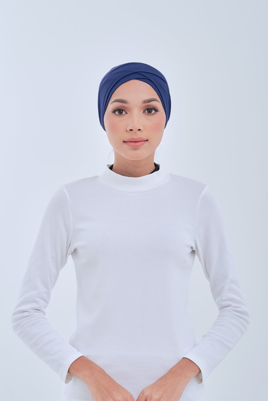 Swim Matsalleh Design Swim Turban in Navy Blue