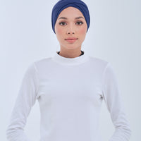 Swim Matsalleh Design Swim Turban in Navy Blue