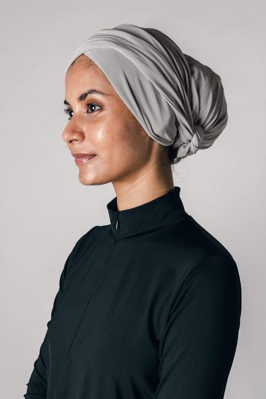 Sports Hijabs The Turkish Cloth Instant Twist Turban in Light Grey