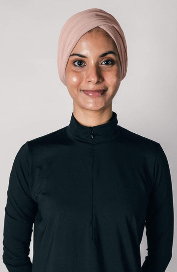 Sports Hijabs The Turkish Cloth Instant Twist Turban in Nude